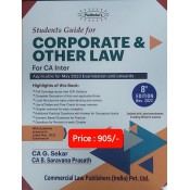 Padhuka's Corporate & Other Laws with MCQs for CA Inter May 2023 Exam [New Syllabus] by CA. G. Sekar & CA. B. Saravana Prasath | Commercial Law Publisher
